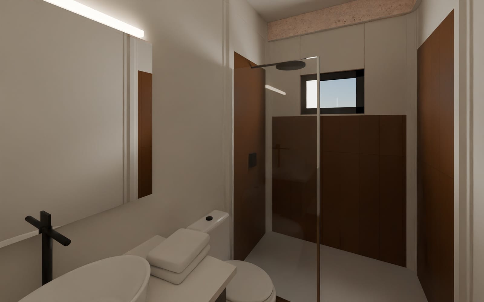 Second bathroom with shower and window